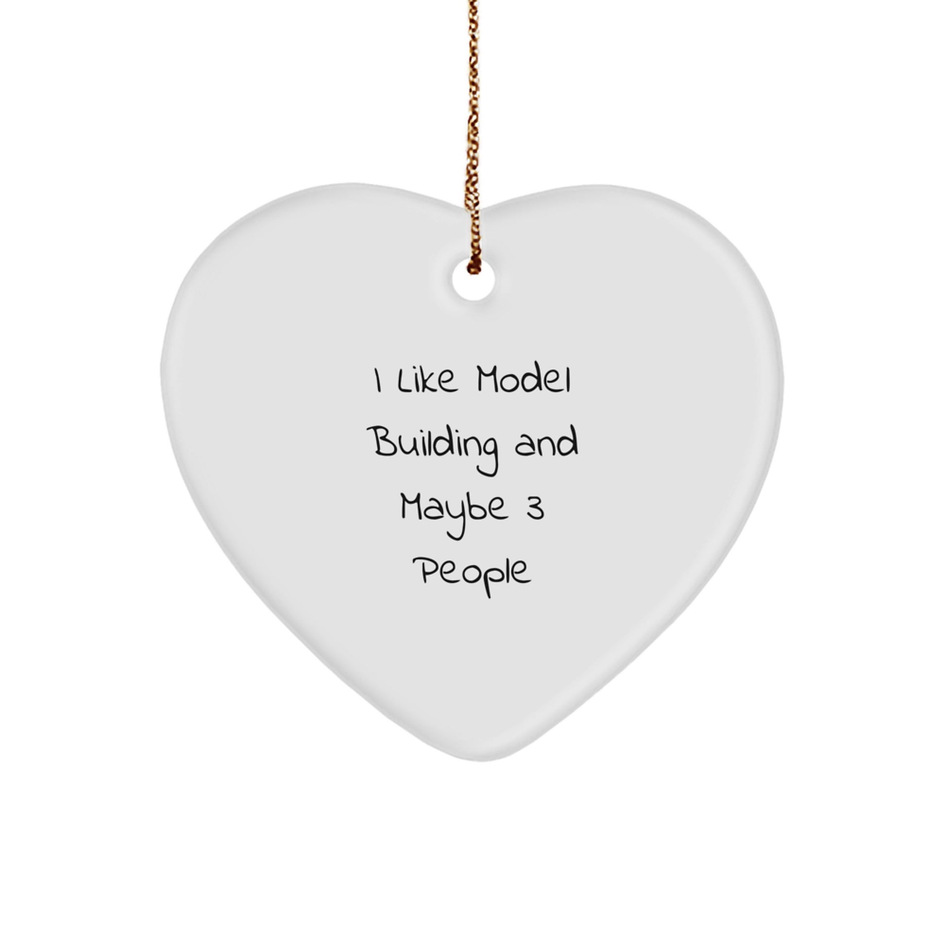 Funny Model Building Heart Ornament Gifts from Men to Friends, Inspirational Christmas Unique Gifts for Model Building Enthusiasts, Cute Heart-Shaped Ornament Handcrafted with Love - Image 1
