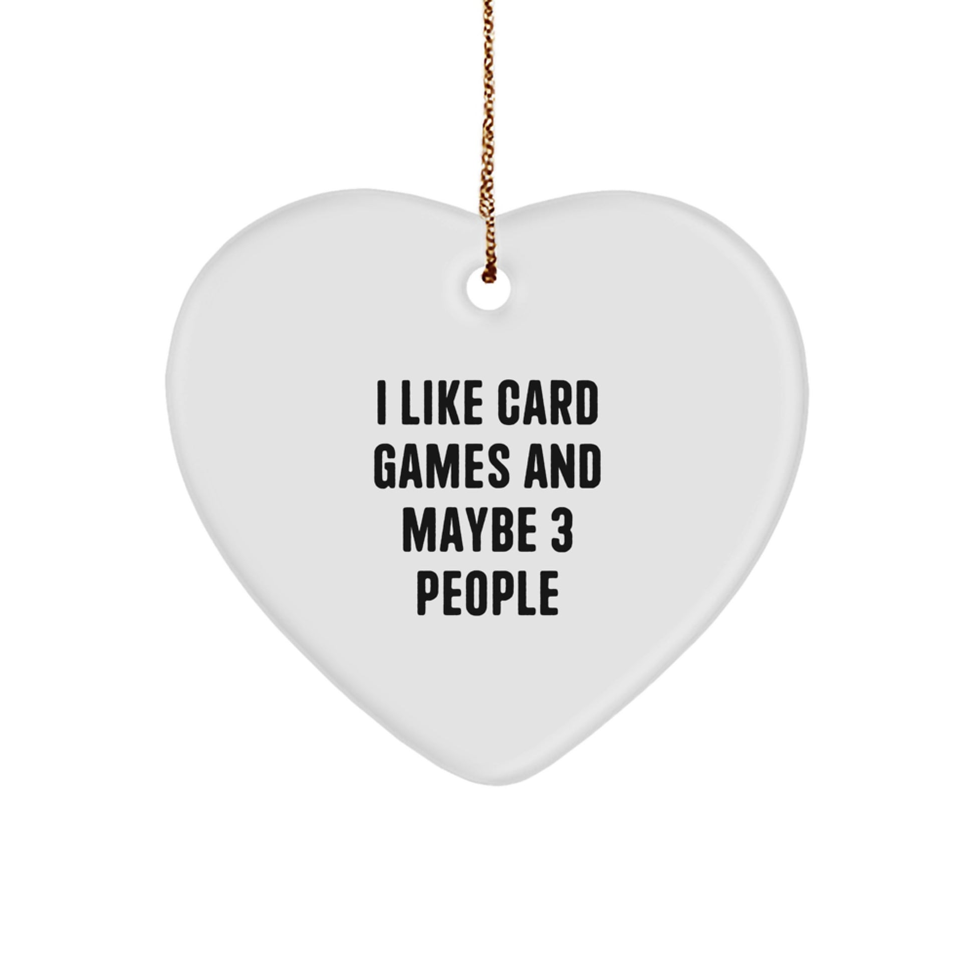 Funny Card Games Heart Ornament Gifts from Friends for Card Game Lovers - Image 1