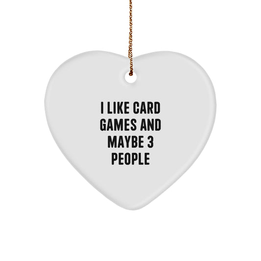 Funny Card Games Heart Ornament Gifts from Friends for Card Game Lovers - Image 1