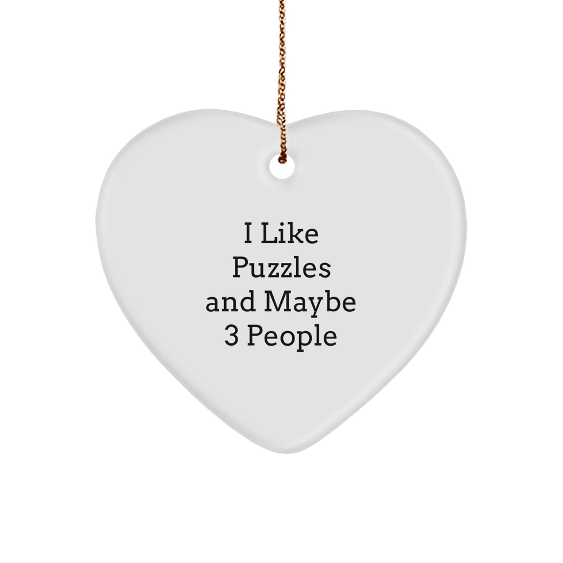 Funny Puzzles Lover Gifts from Friends or Family for Men and Women This Christmas Unique Ornament - Image 1