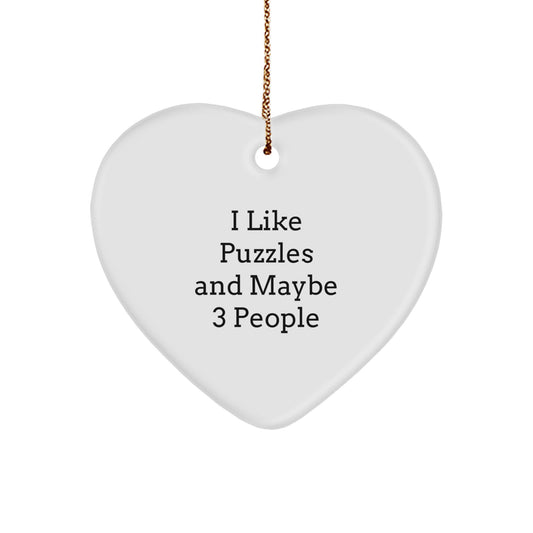 Funny Puzzles Lover Gifts from Friends or Family for Men and Women This Christmas Unique Ornament - Image 1