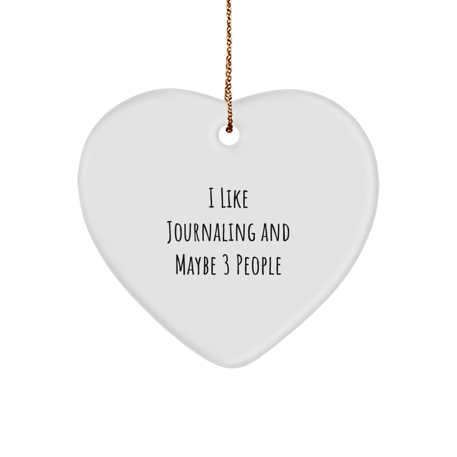 Funny Journaling Heart Ornament Gifts for Journaling Lovers from Friends and Family - Image 1