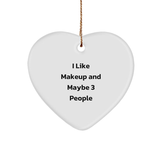 Funny Makeup Lover Gifts from Friends for Women Christmas Unique Ornaments - Image 1