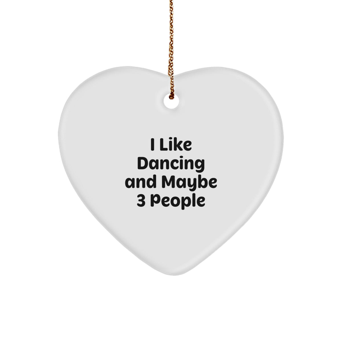 Dancing Heart Christmas Ornament Gift for Coworkers – I Like Dancing - Image 1