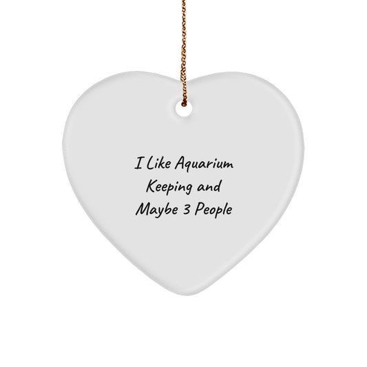 Funny Aquarium Keeping Heart Ornament Gifts from Friends for Aquarium Keeping Enthusiasts - Unique Christmas Decorations - Image 1
