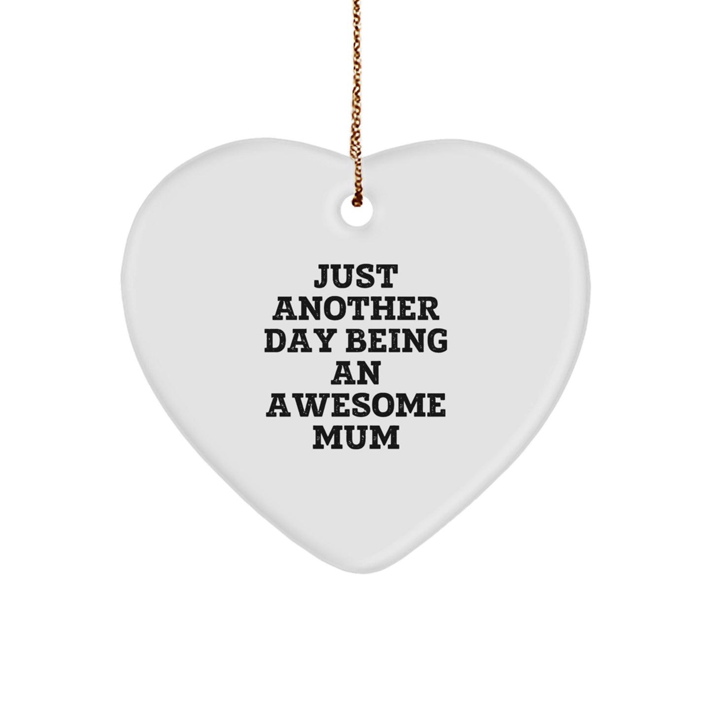 Funny Mum Heart Ornament Gifts from Men for Mum, Heart Shaped Quotes, Christmas Unique Gifts - Image 1