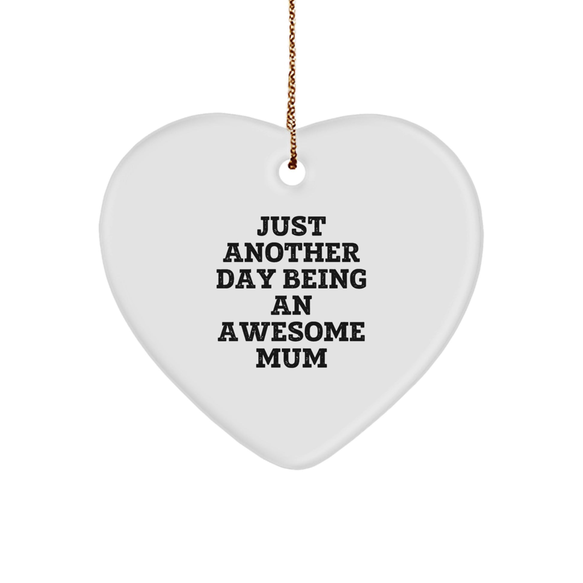 Funny Mum Heart Ornament Gifts from Men for Mum, Heart Shaped Quotes, Christmas Unique Gifts - Image 1