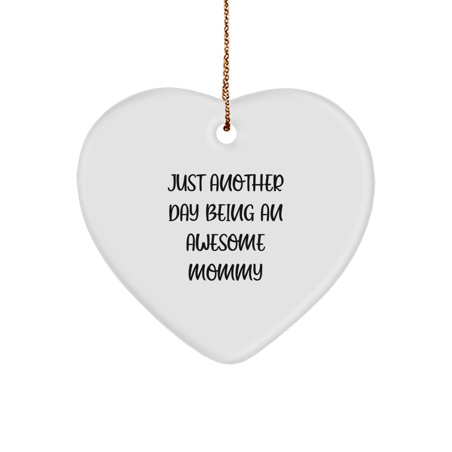 Heartfelt Mommy Gifts from Family Members, Funny Mommy Heart Ornament for Christmas Unique Gifts - Image 1