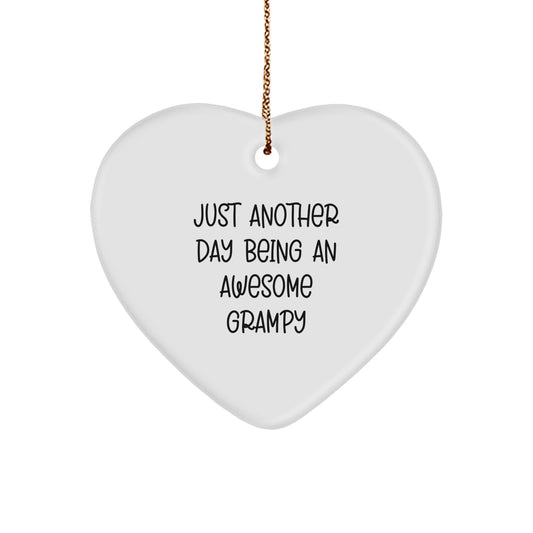Grampy's Heartwarming Ornament, Gifts from Family for Awesome Grampy Men, Christmas Unique Gifts - Image 1
