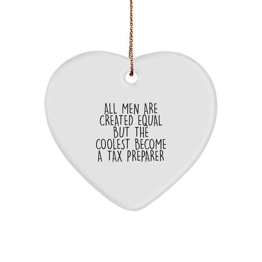 Funny Tax Preparer Gifts from Men to Tax Preparers, Heart Ornament, Christmas Unique Gifts - Image 1