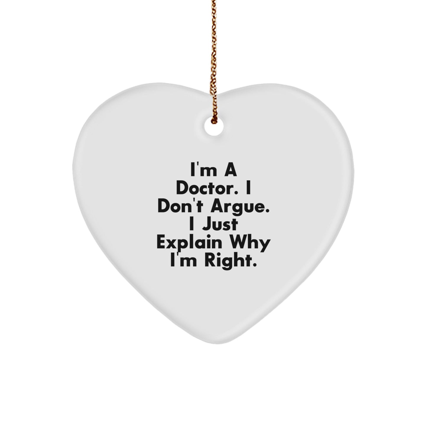 Funny Doctor Heart Ornament Gifts from Friends for Doctor on Christmas Unique Gifts - Image 1