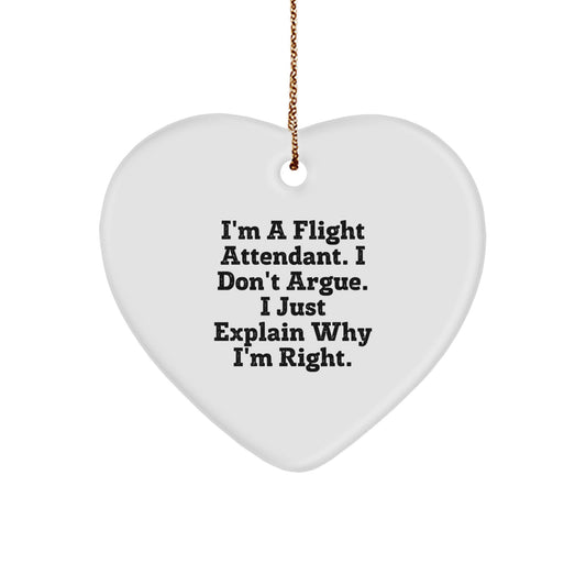 Funny Flight Attendant Gifts - I'm Right Gifts from Men or Women to Flight Attendant Family Friends - Unique Christmas Unique Gifts for Flight Attendants - Image 1