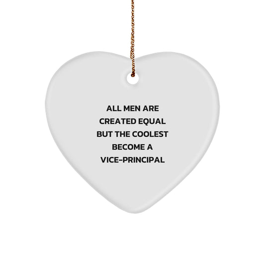 Funny Vice-principal Heart Ornament Gifts from Men for Vice-principal, Christmas Unique Gifts for Men Vice-principal Enthusiasts - Image 1