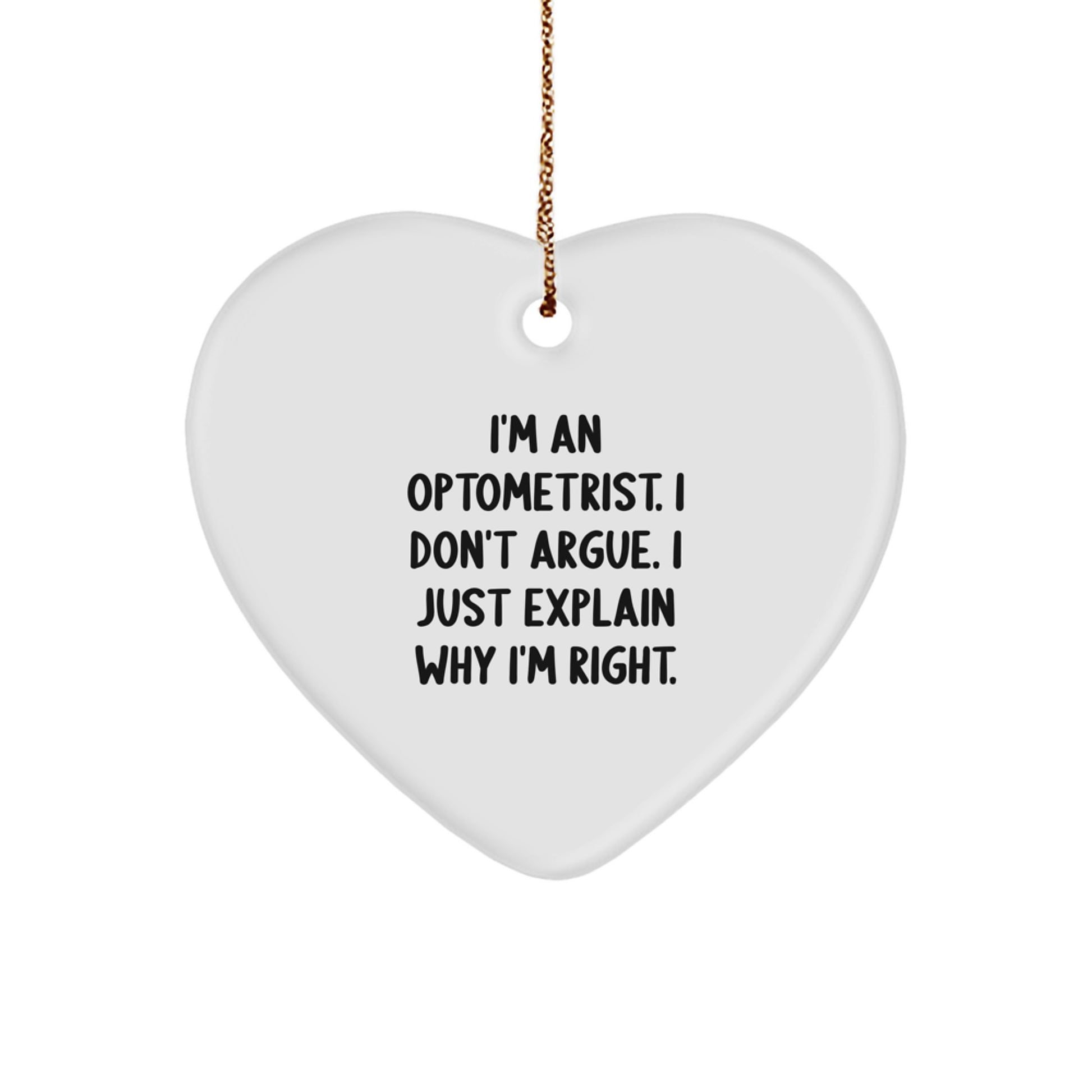 Sassy Optometrist Christmas Ornament for Friends – Novelty Gift - Image 1