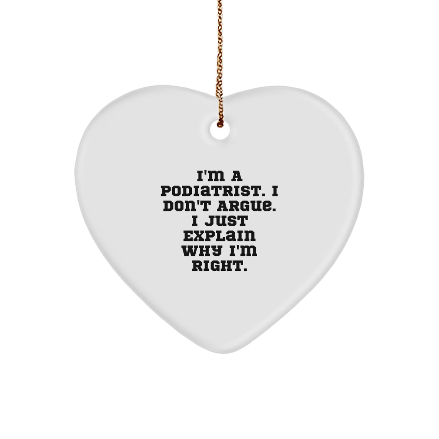 Christmas Unique Gift Podiatrist Bright Heart Ornament for Her Present - Image 1