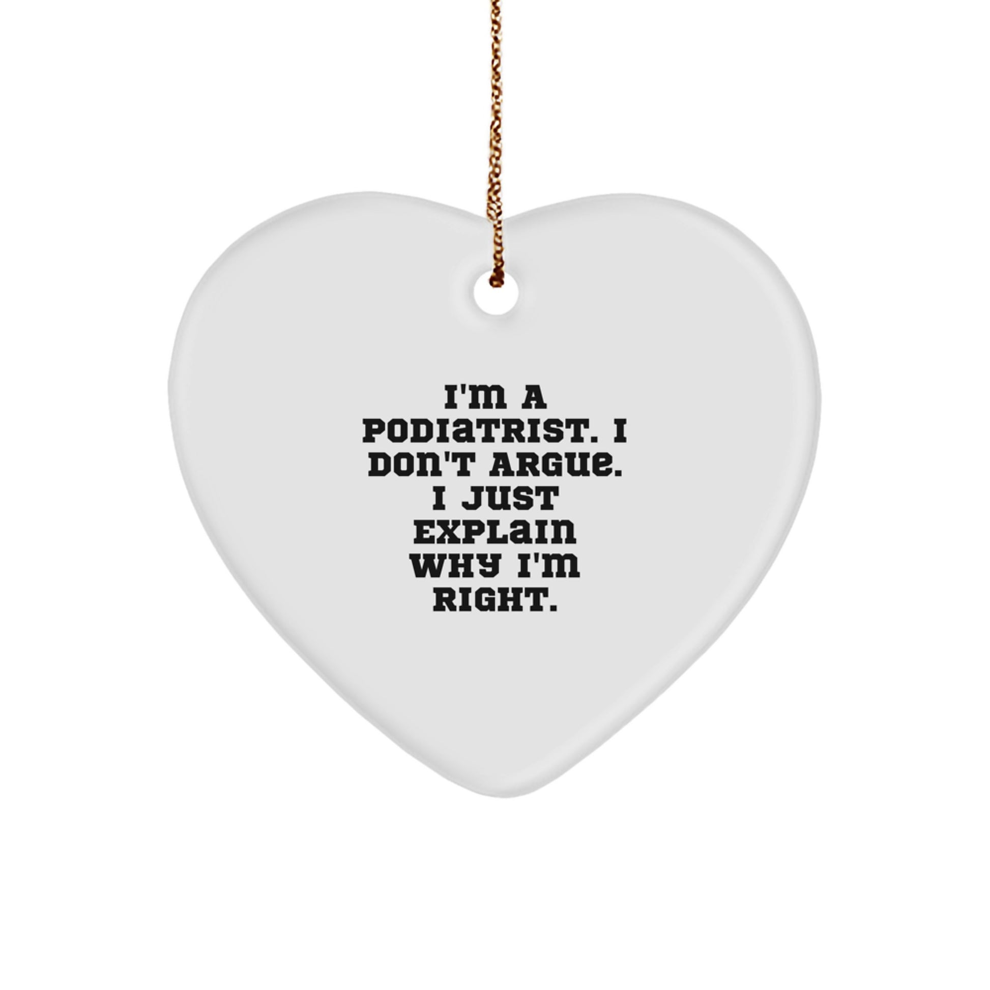 Christmas Unique Gift Podiatrist Bright Heart Ornament for Her Present - Image 1