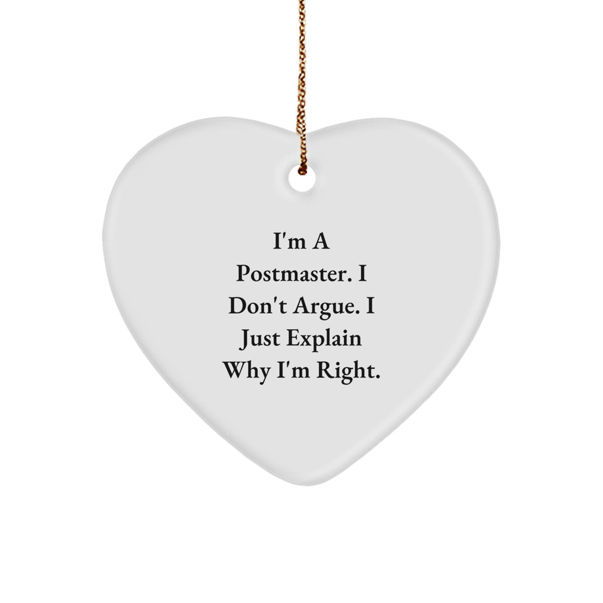 Christmas Gift Postmaster Keepsake Ornament for Her Present Bright - Image 1