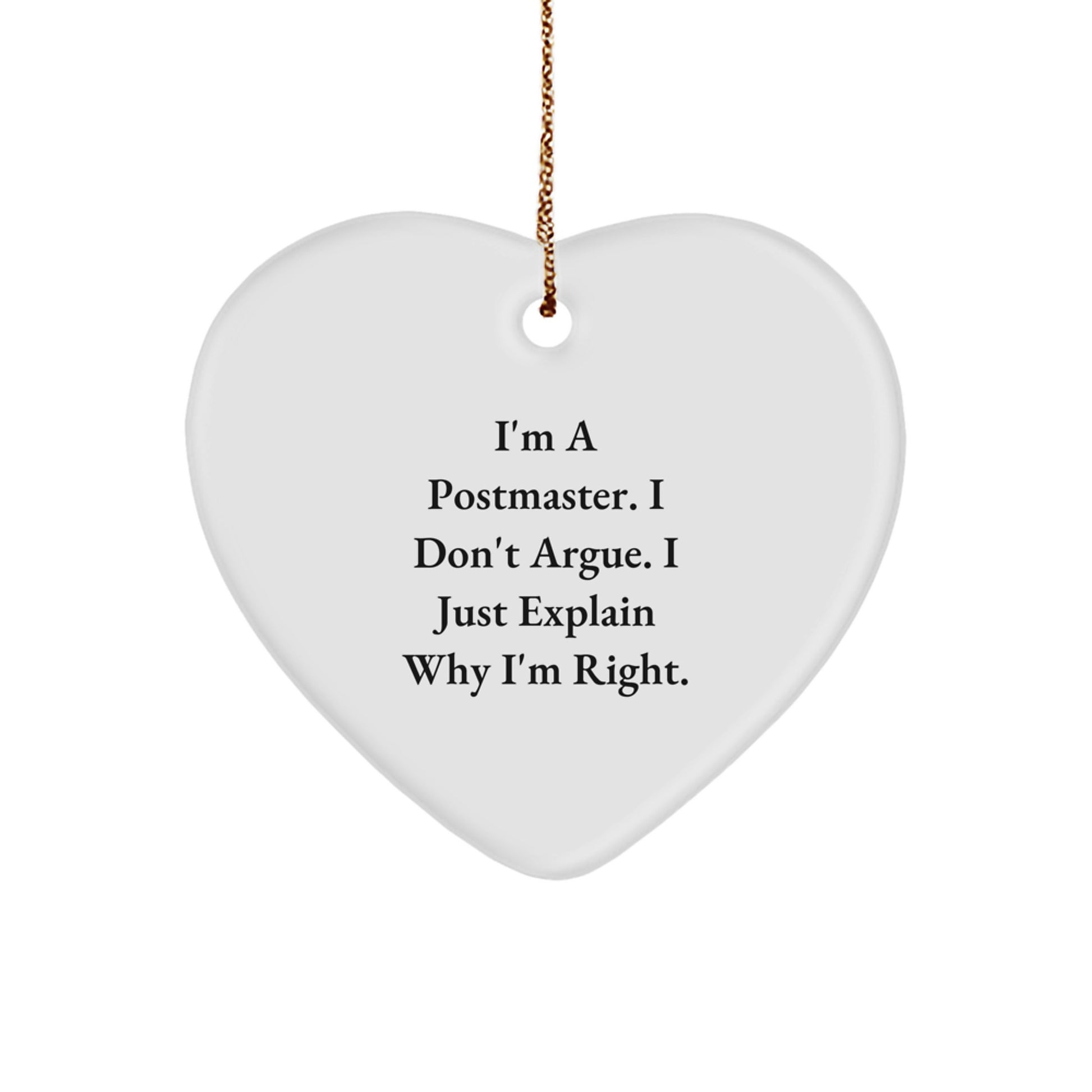 Christmas Gift Postmaster Keepsake Ornament for Her Present Bright - Image 1