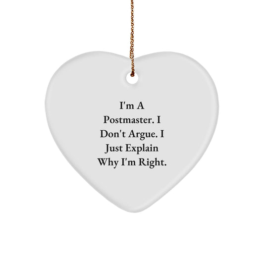 Christmas Gift Postmaster Keepsake Ornament for Her Present Bright - Image 1