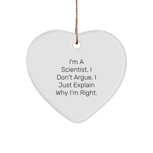 Funny Scientist Heart Ornament Gifts from Men to Friends for Christmas Unique Presents - Image 1