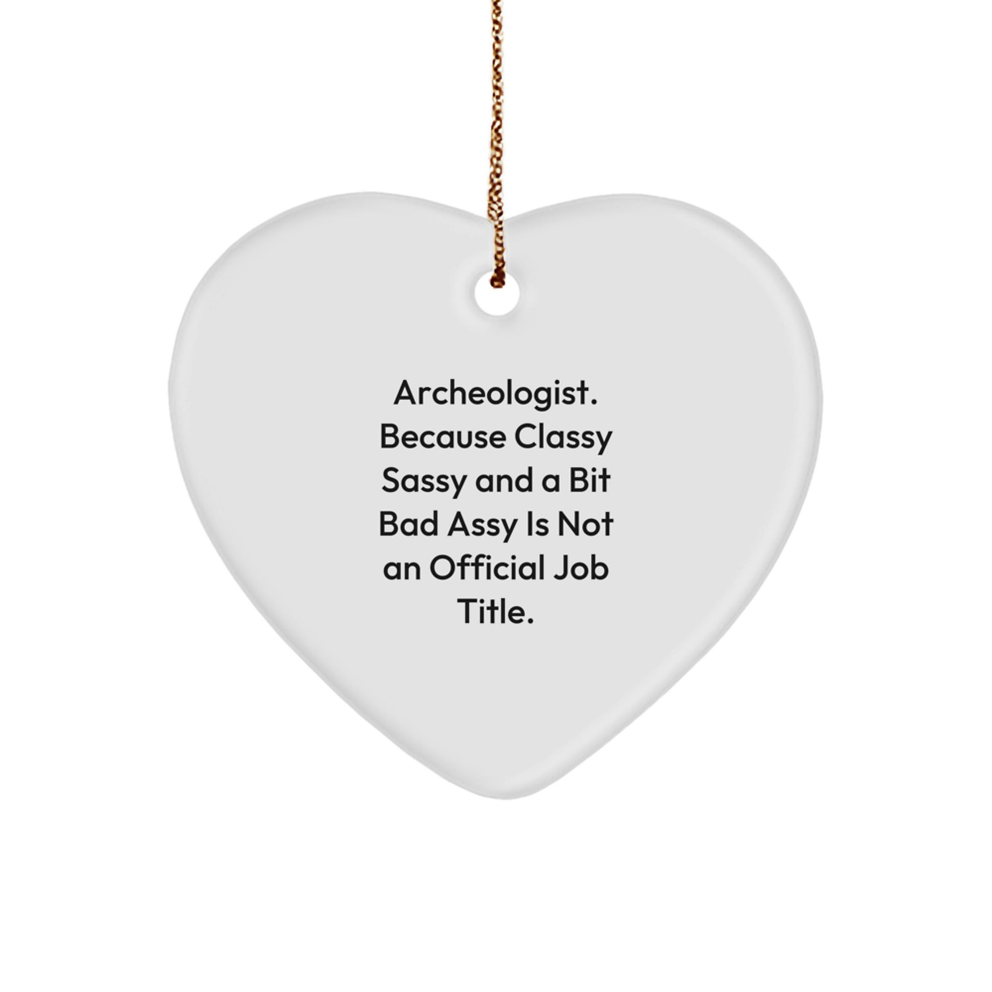 Funny Archeologist Heart Ornament Gifts for Men Women Friends Family Christmas Unique - Image 1