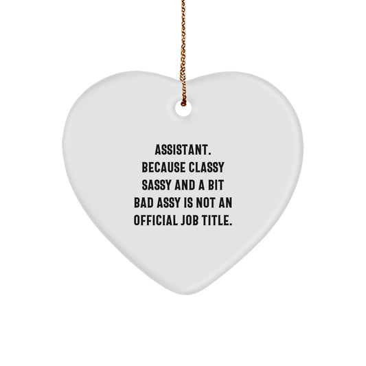 Funny Gift for Assisting Friends - Heart Ornament for Christmas from Friends - Image 1