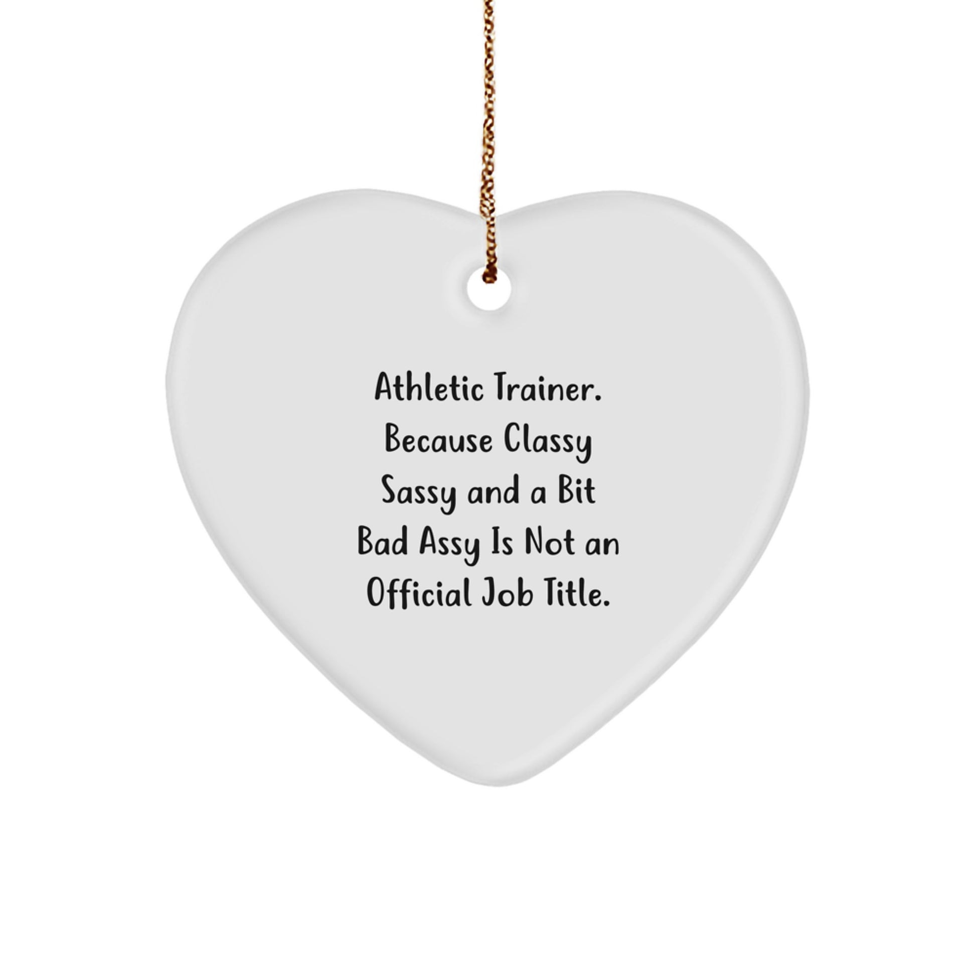 Funny Athletic Trainer Heart Ornament Gifts from Friends for Athletic Trainer Men Women, Christmas Unique Gifts for Athletic Trainer - Image 1