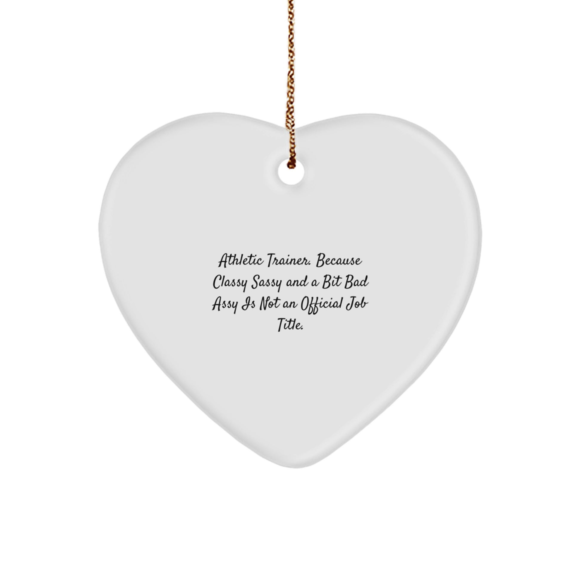 Gifts from Friends to Inspirational Athletic Trainers, Funny Heart Ornament, Christmas Unique Gifts - Image 1