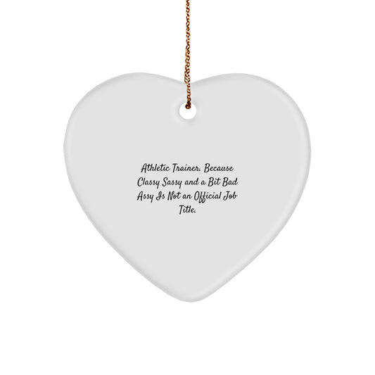 Gifts from Friends to Inspirational Athletic Trainers, Funny Heart Ornament, Christmas Unique Gifts - Image 1
