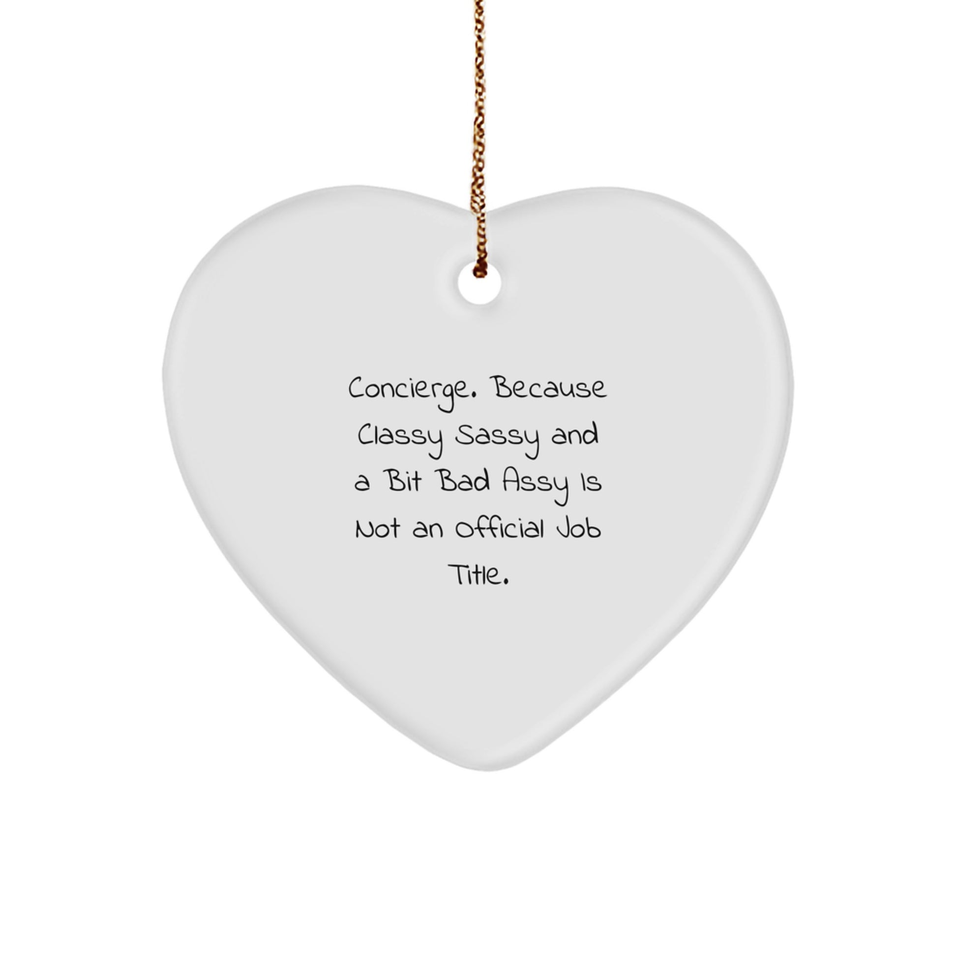Funny Concierge Gift Ideas, Concierge Heart Ornament, Christmas Unique Gifts from Men to Women, Friends, Coworkers, Family - Image 1