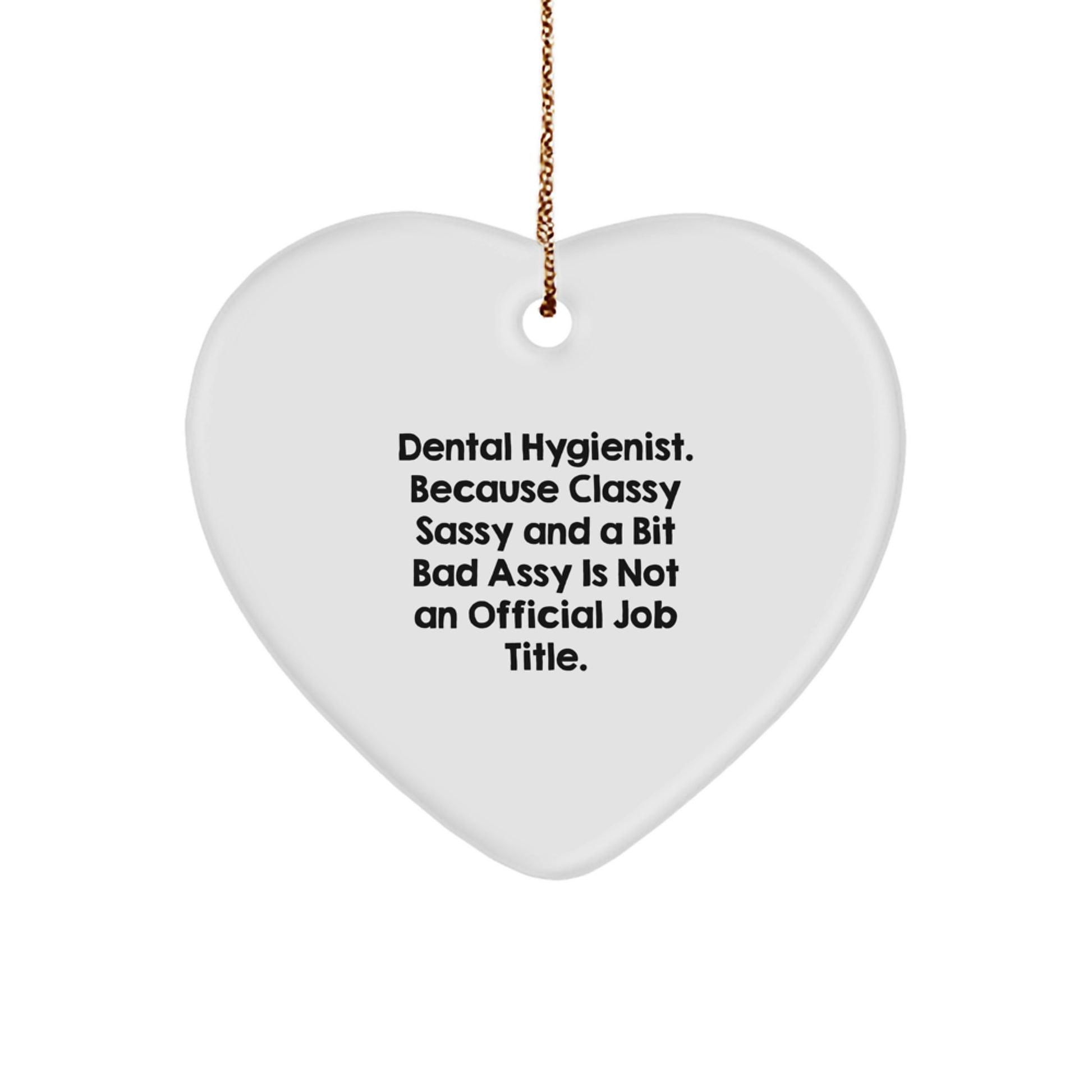 Dental Hygienist Gifts, Funny Quote Christmas Unique Gifts, Heart Ornament for Friends, Coworkers, Family, Gifts from Men, Women, Gifts for Dental Hygienist - Image 1