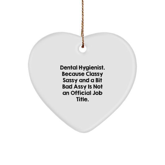 Dental Hygienist Gifts, Funny Quote Christmas Unique Gifts, Heart Ornament for Friends, Coworkers, Family, Gifts from Men, Women, Gifts for Dental Hygienist - Image 1