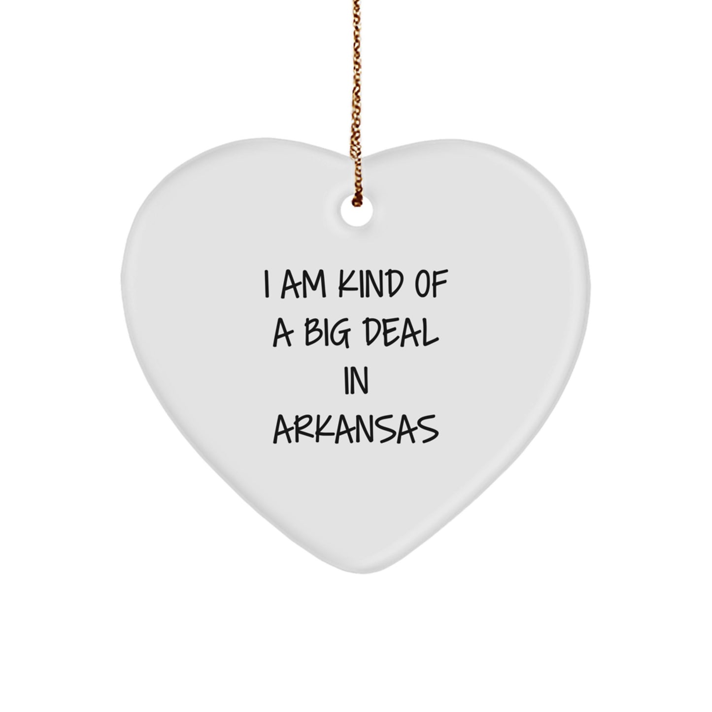 Funny Arkansas Heart Ornament Gifts for Men Women Family Friends from Arkansas Lover - Image 1