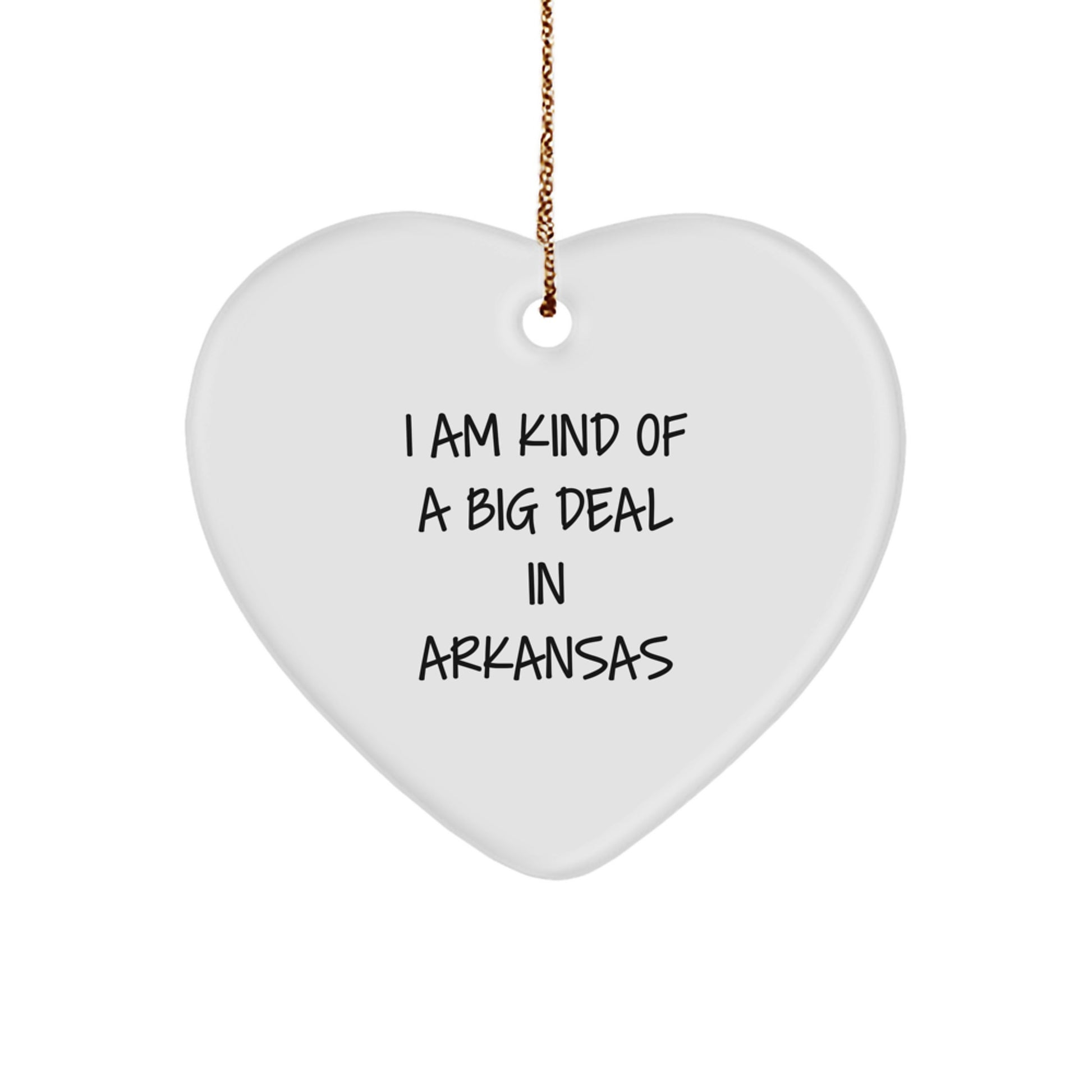 Funny Arkansas Heart Ornament Gifts for Men Women Family Friends from Arkansas Lover - Image 1