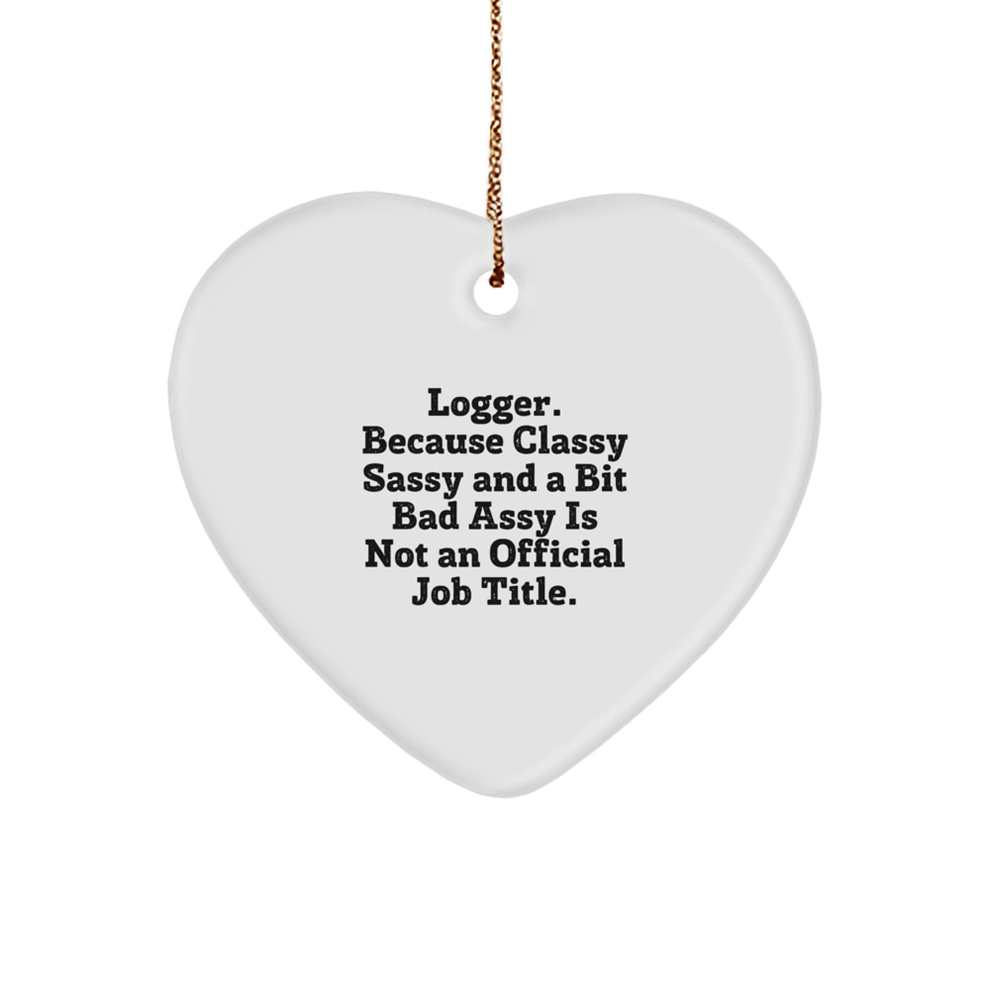 Logger Keepsake Heart-Shaped Christmas Ornament for Him Gift - Image 1
