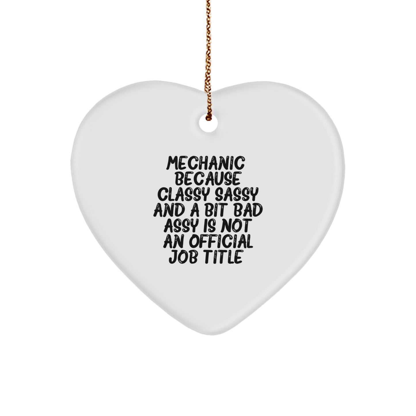 Mechanic Keepsake Durable Heart Christmas Ornament for Him Gift - Image 1