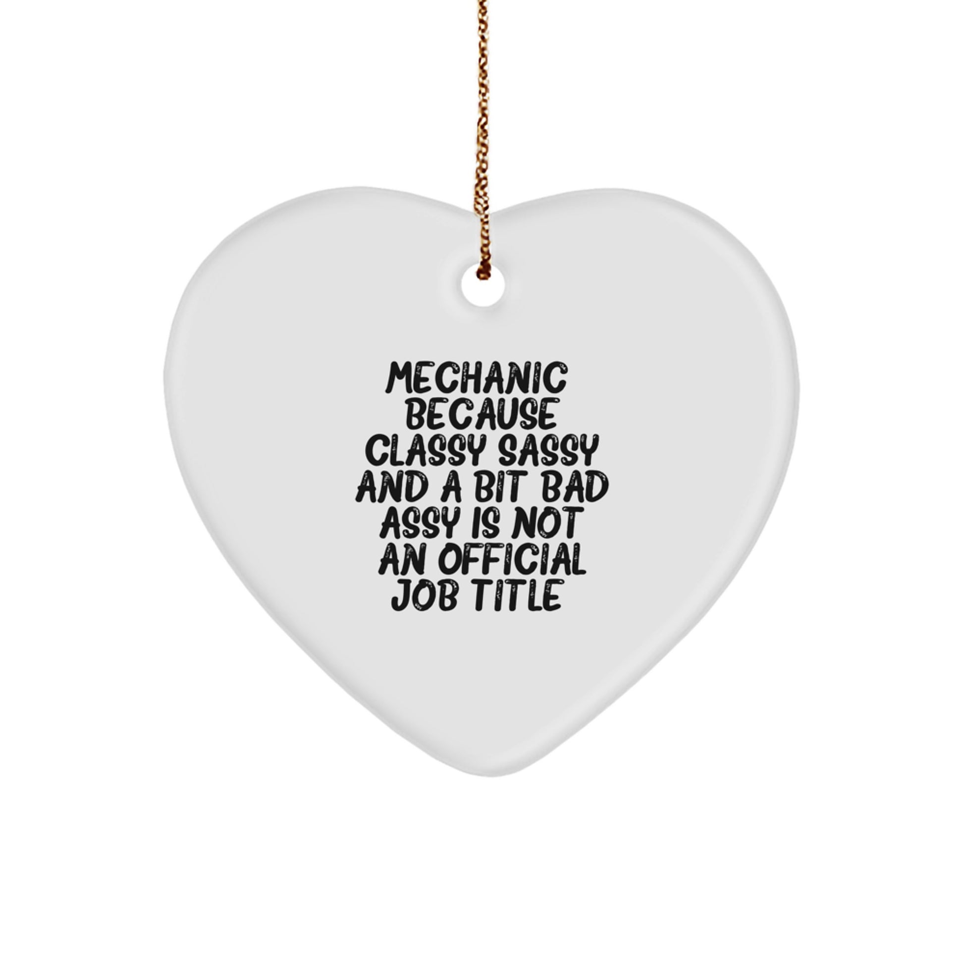 Mechanic Keepsake Durable Heart Christmas Ornament for Him Gift - Image 1
