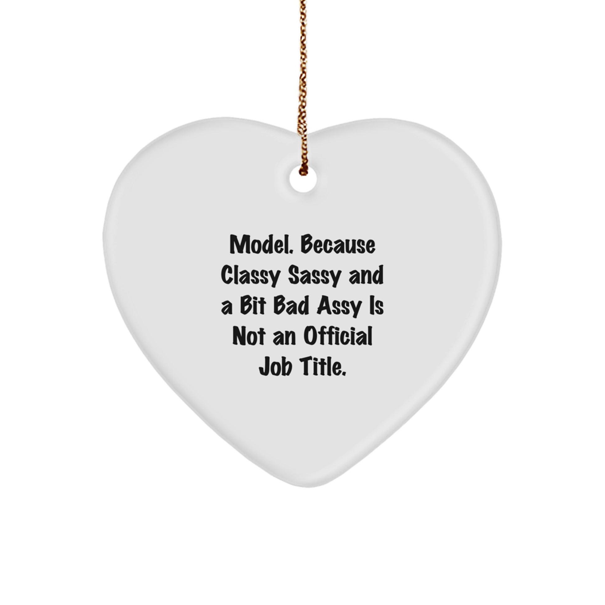 Christmas Unique Gift for Her Model Heart Ornament Present Bright Glitz - Image 1