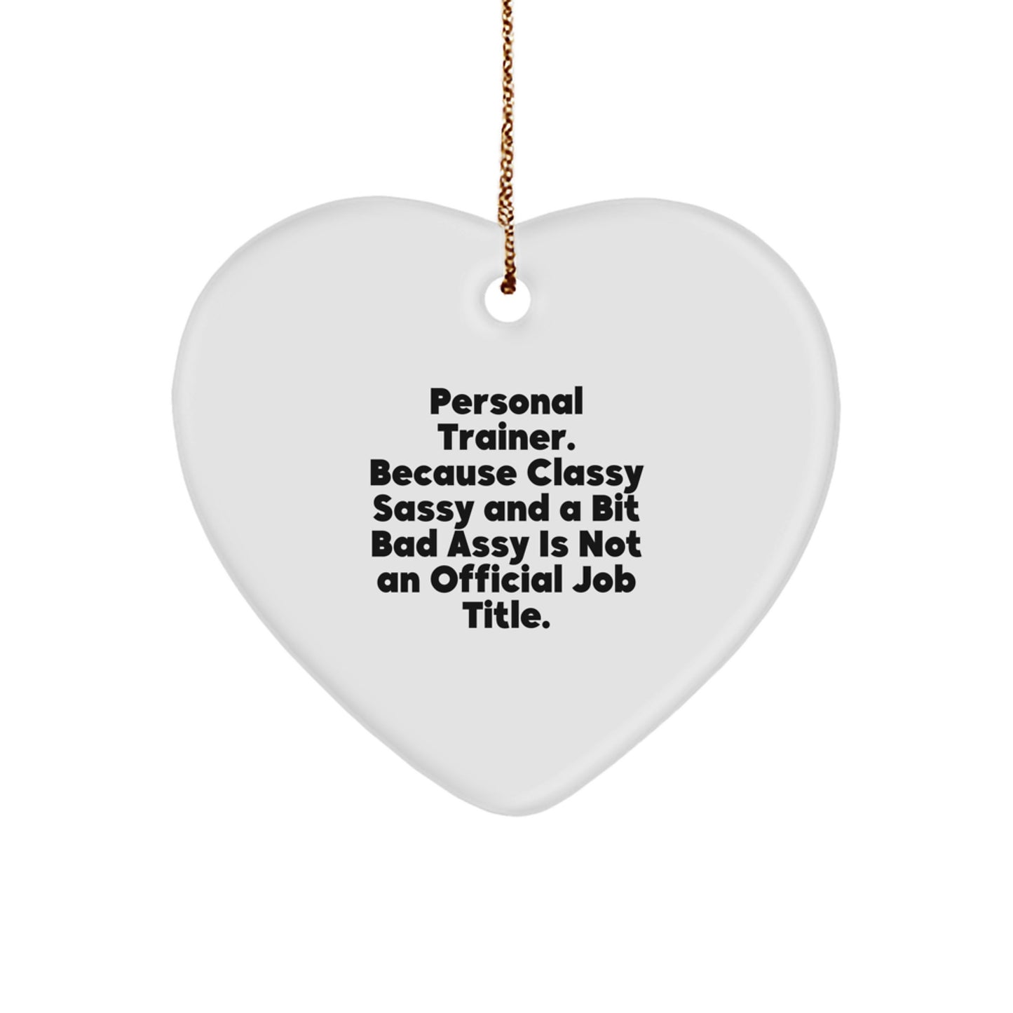 Funny Personal Trainer Gifts, Heart Ornament for Christmas Unique Gifts from Friends for Personal Trainer - Image 1