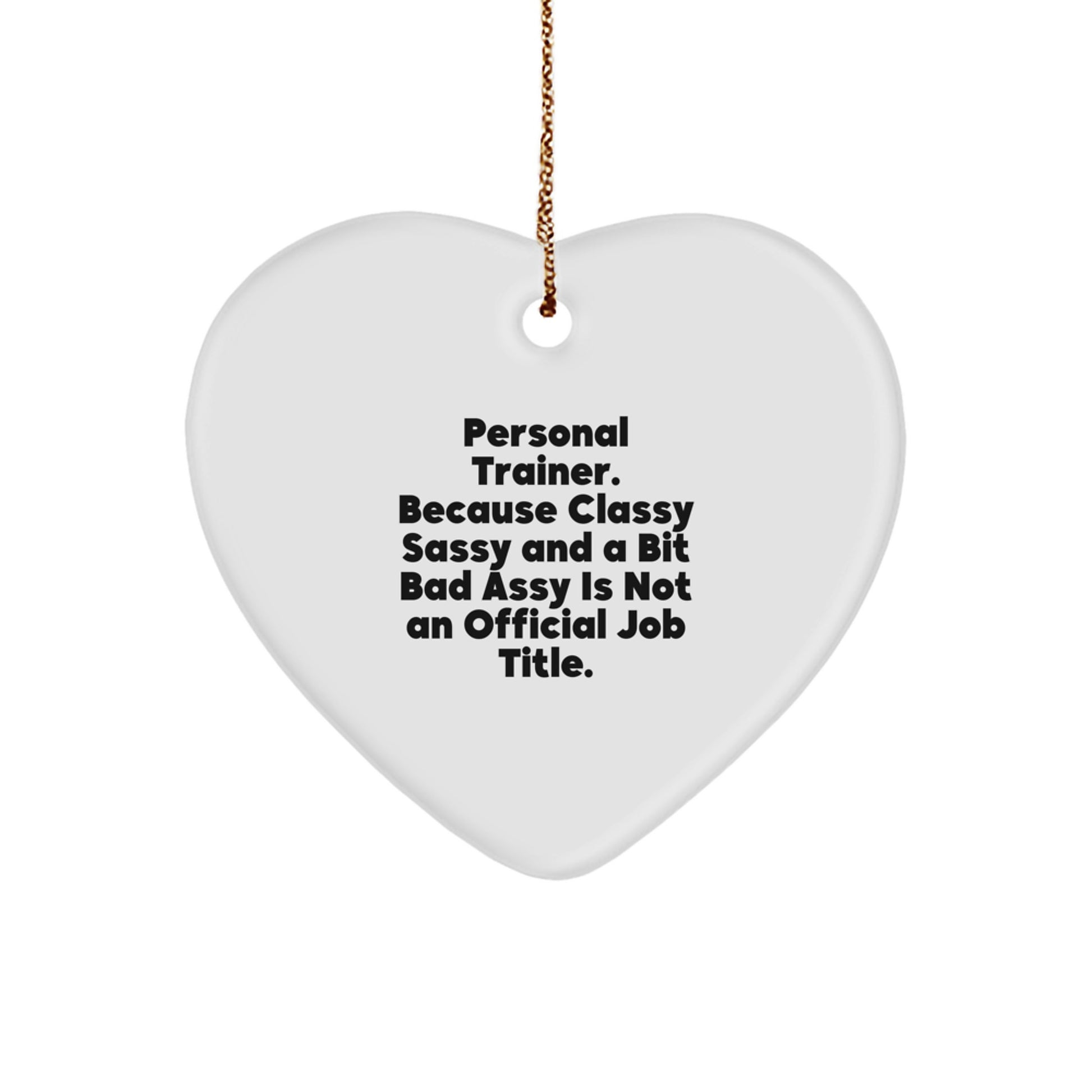 Funny Personal Trainer Gifts, Heart Ornament for Christmas Unique Gifts from Friends for Personal Trainer - Image 1
