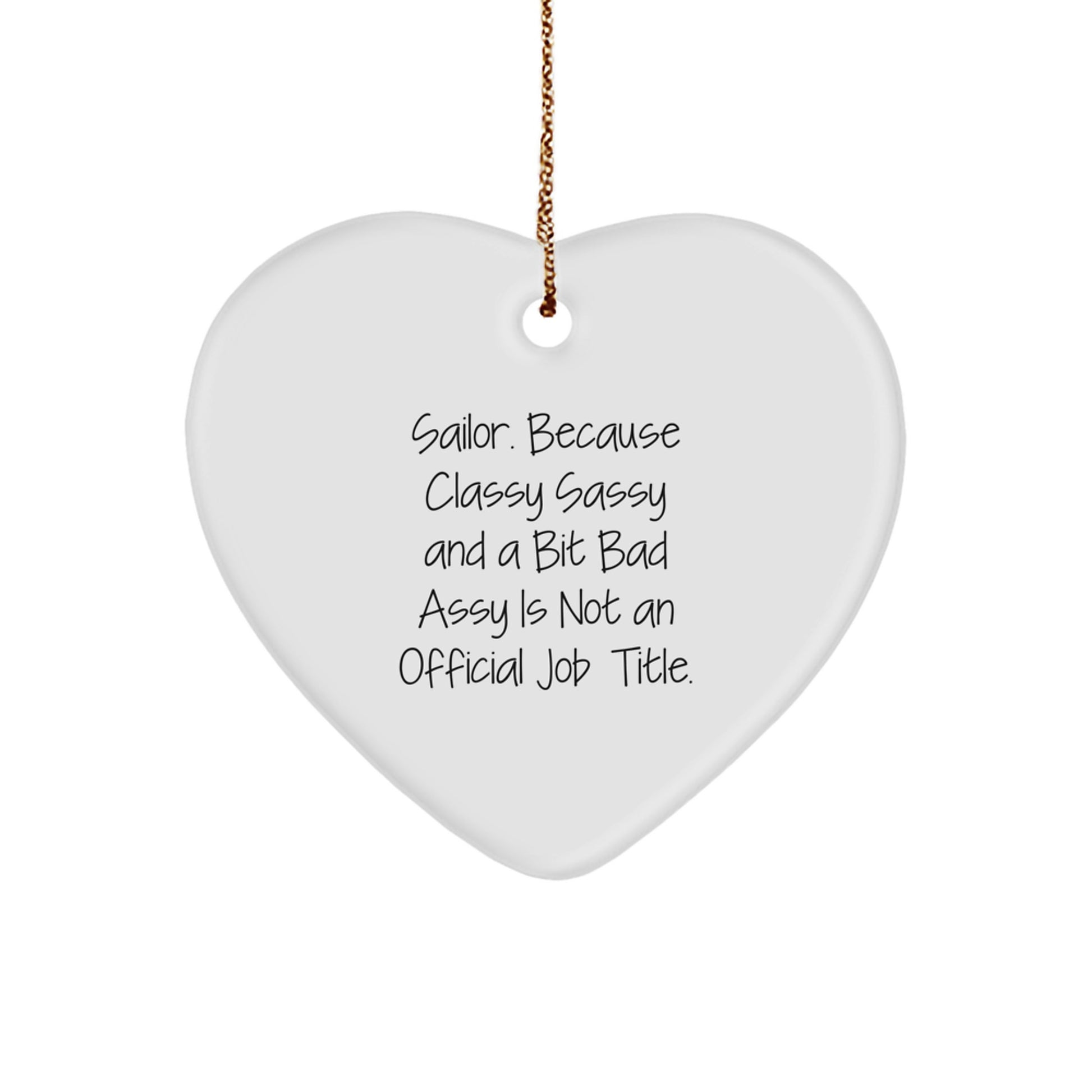 Sailor Gifts from Friends, Funny Sailor Heart Ornament Gift for Men, Christmas Unique Gifts for Sailor Ladies - Image 1