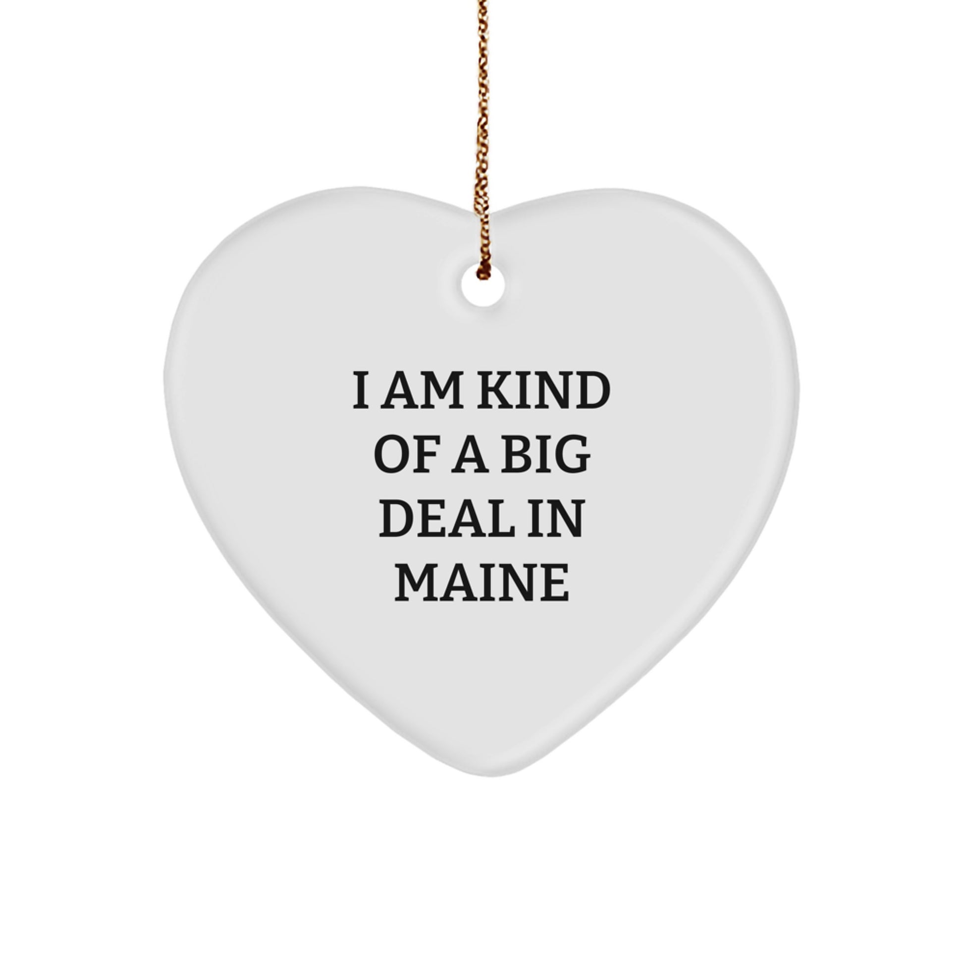 Maine Gifts for Friends Family Unique Funny Heart Ornament I Am Kind Of A Prime Selection In Maine Christmas Unique Gifts from Maine - Image 1