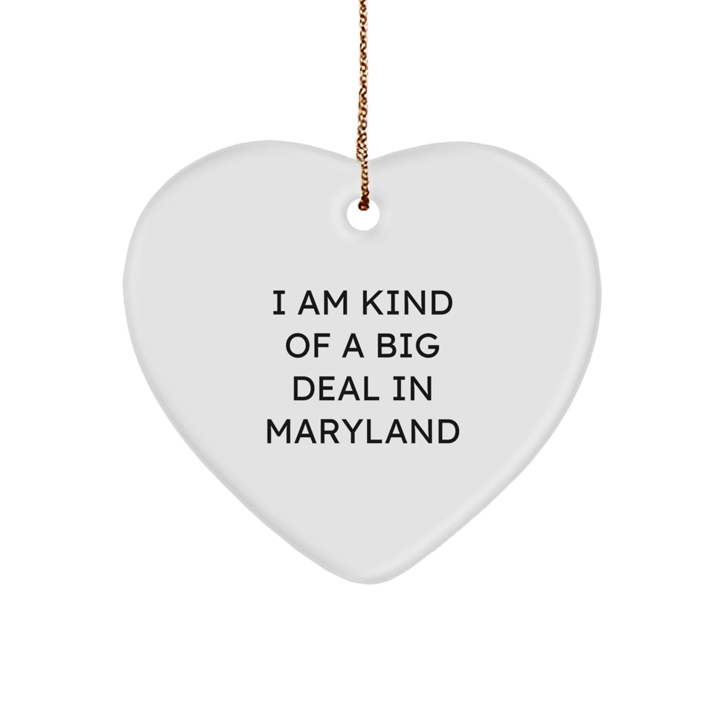 Maryland Heart Ornament - Funny Gifts from Friends for Family Christmas Decorations, I Am Kind Of A Prime Selection In Maryland - Image 1