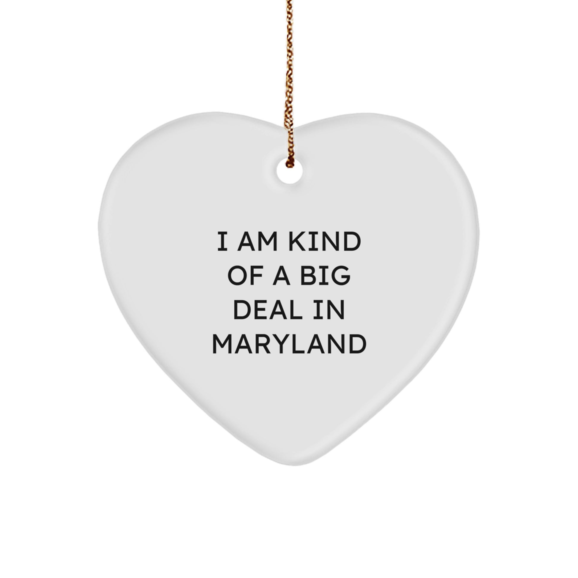 Maryland Heart Ornament - Funny Gifts from Friends for Family Christmas Decorations, I Am Kind Of A Prime Selection In Maryland - Image 1