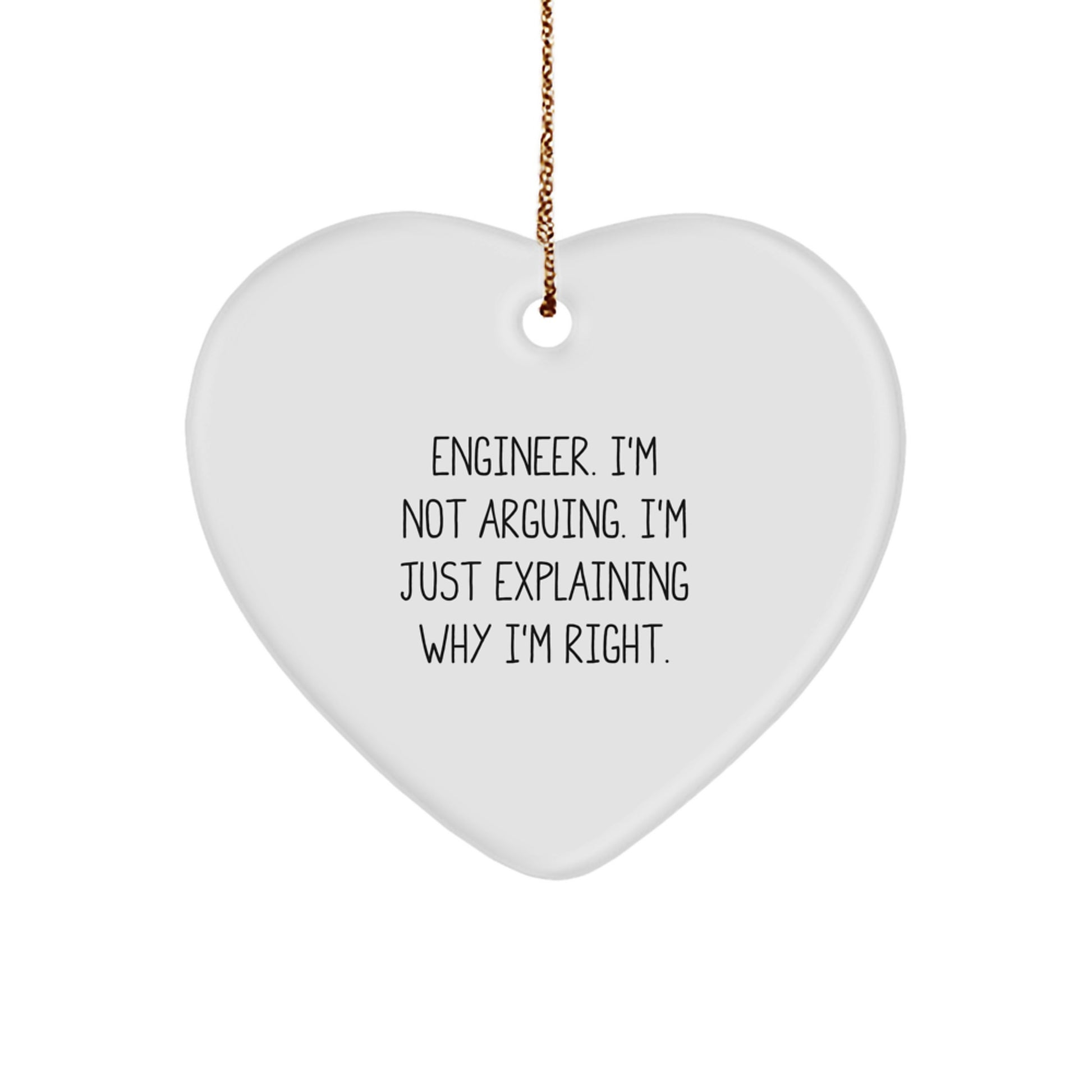 Engineer Christmas Ornament Keepsake Gift for Him I'm Not Arguing - Image 1