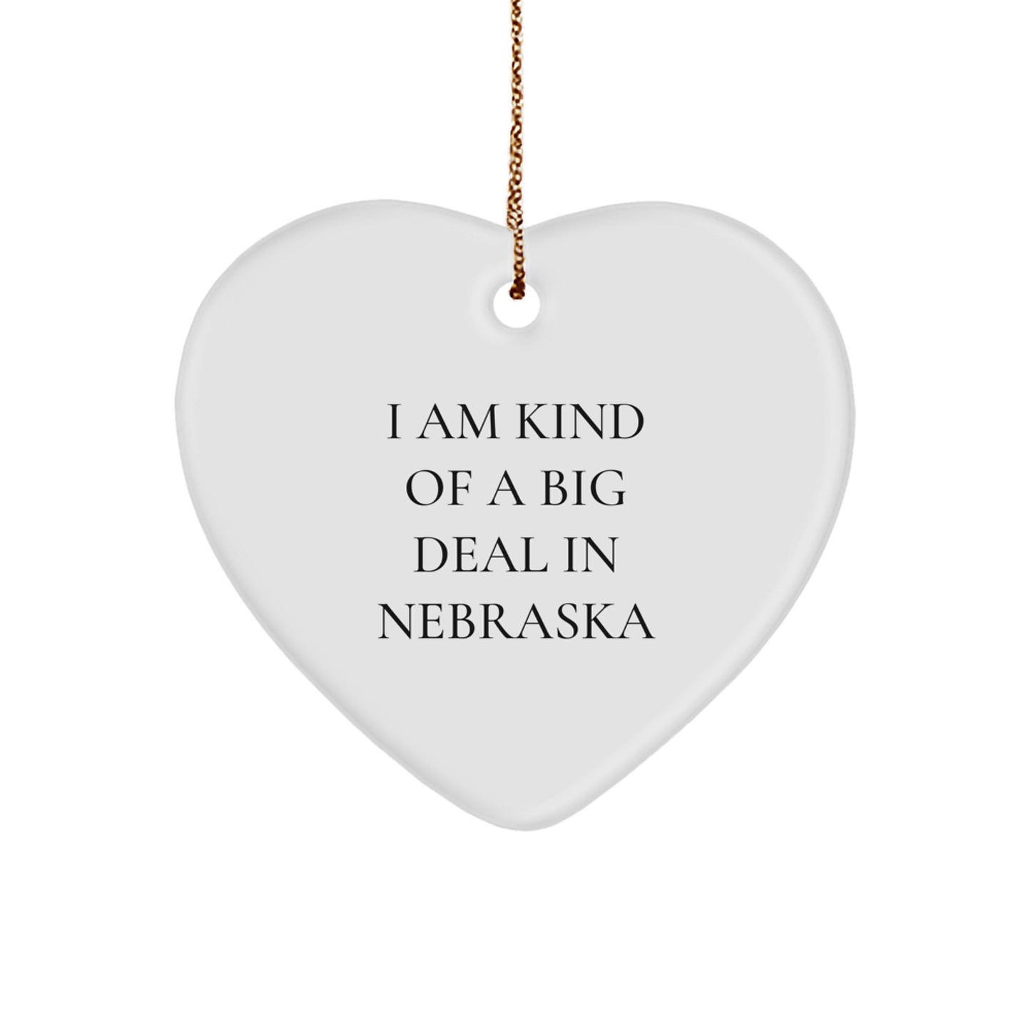 Funny Nebraska Heart Ornaments Gifts from Men to Women Friends and Family - I Am Kind Of A Prime Selection In Nebraska Christmas Unique Decorations - Image 1