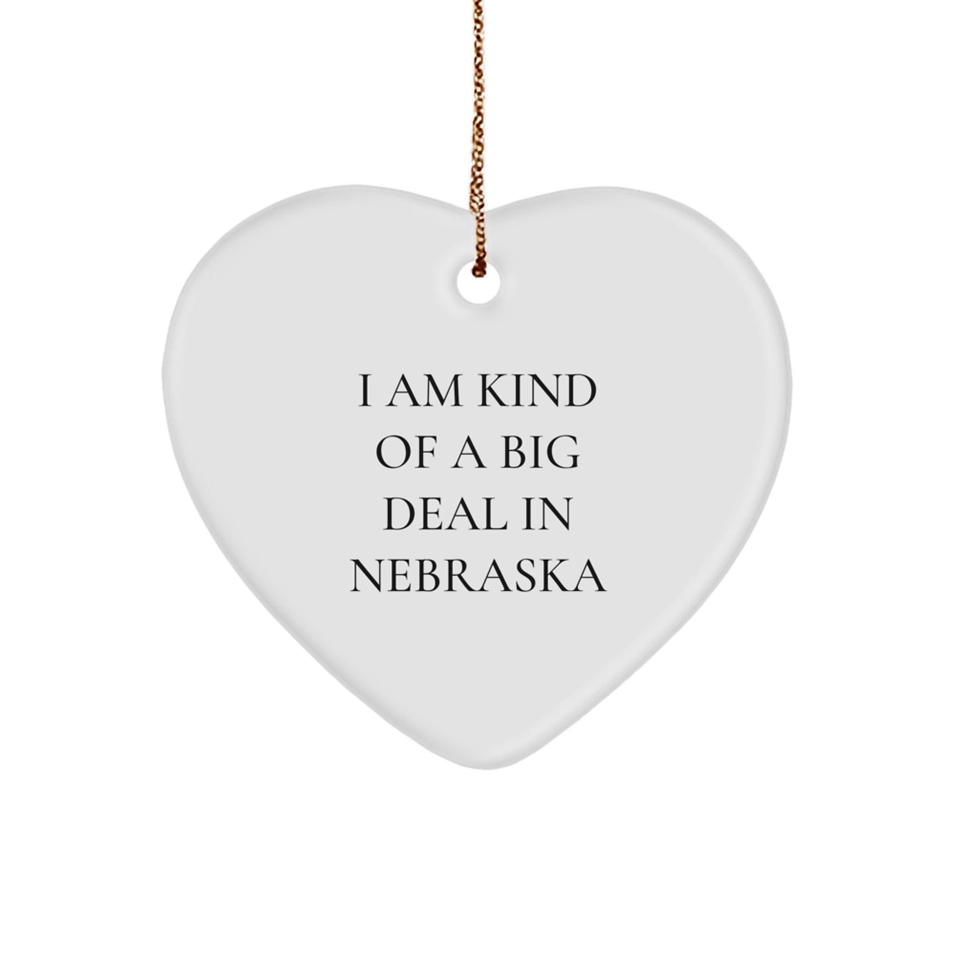Funny Nebraska Heart Ornaments Gifts from Men to Women Friends and Family - I Am Kind Of A Prime Selection In Nebraska Christmas Unique Decorations - Image 1