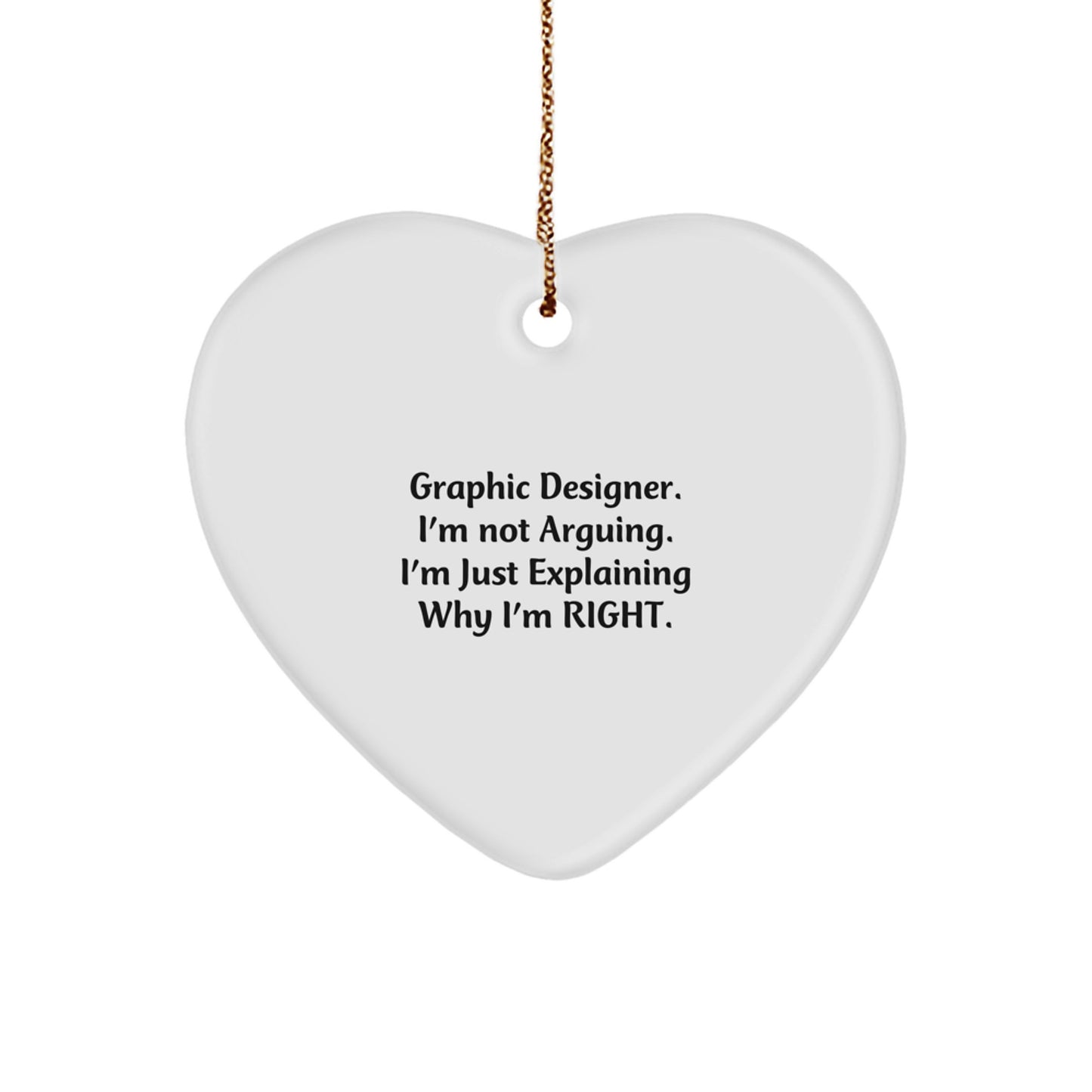 Sassy Graphic Designer Novelty Christmas Ornament for Friends Gift - Image 1