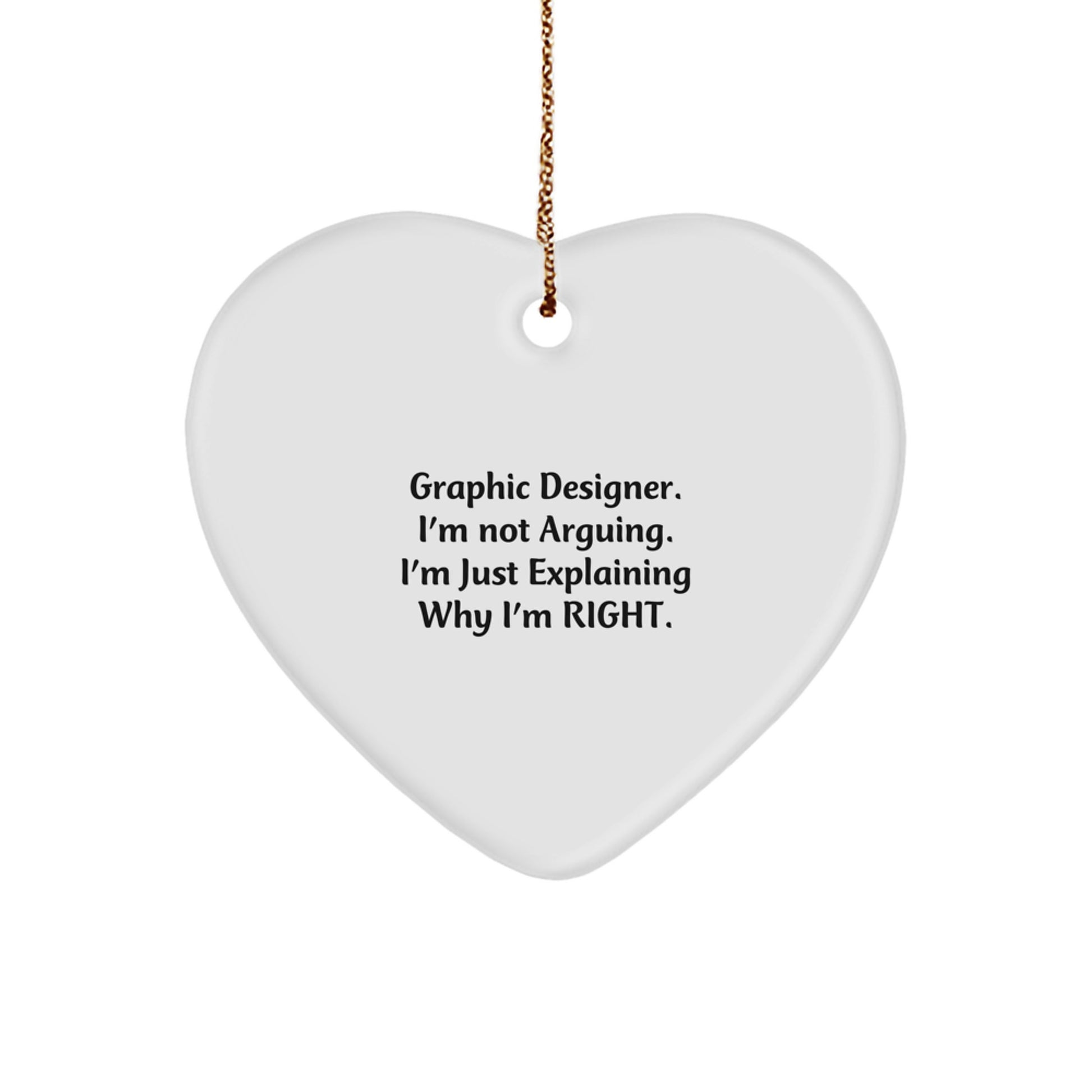 Sassy Graphic Designer Novelty Christmas Ornament for Friends Gift - Image 1