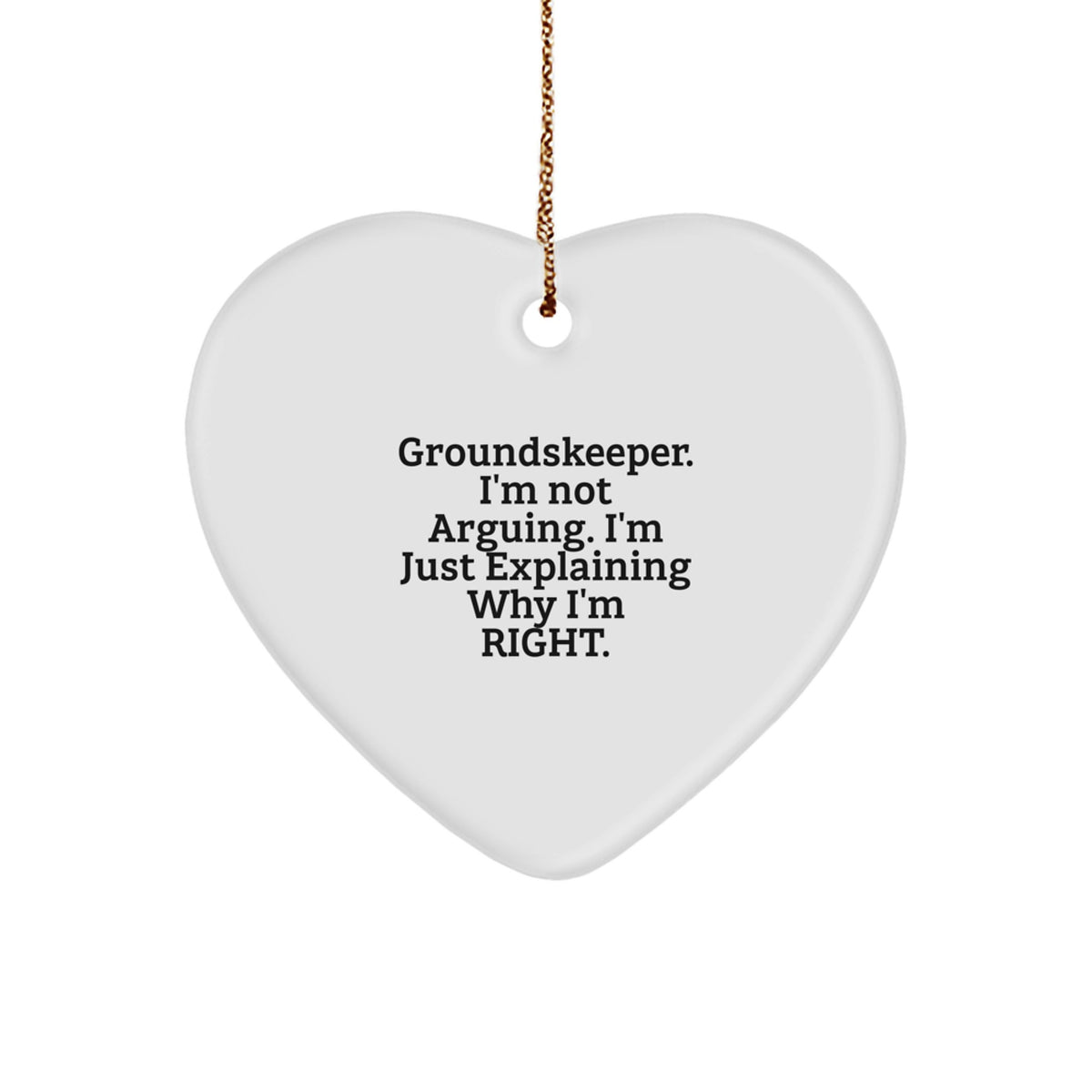 Christmas Unique Gift for Her groundskeeper Heart Ornament Festive Present - Image 1